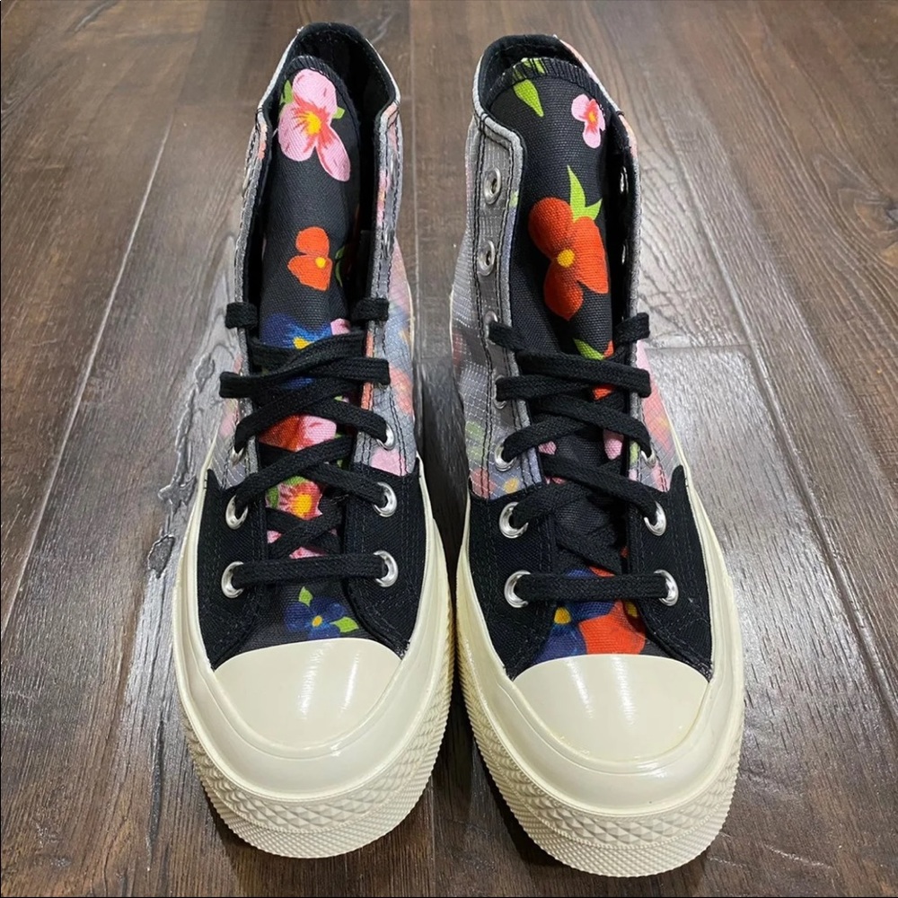 Converse Chuck Taylor 70 Floral Black Egret High Top Sneakers Size 6 Women - Picture 5 of 11
